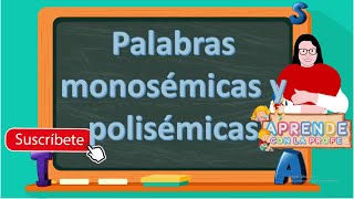 Palabras monosémicas y polisémicas [upl. by Herb526]