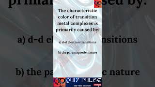 MCQ Transition metal chemistry [upl. by Hadria488]