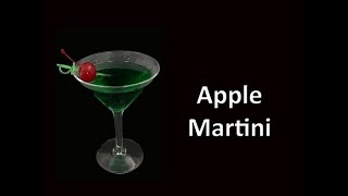 Apple Martini Recipe How To Make Appletini Cocktail Official Video [upl. by Refotsirhc]