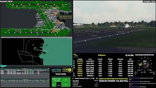 VATSIM ATC Dublin Tower EIDW Live Stream 13112023 [upl. by Nreval]