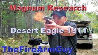 Magnum Research Desert Eagle 1911 with Case Hardened Frame  TheFireArmGuy [upl. by Ainos]