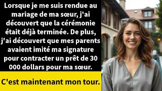 Lorsque je me suis rendue au mariage de ma sœur jai découvert que la cérémonie était déjà terminée [upl. by Shum]