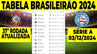 CAMPEONATO BRASILEIRO HOJE  TABELA DO BRASILEIRÃO 2024  CLASSIFICAÇÃO BRASILEIRÃO 2024 [upl. by Werra]