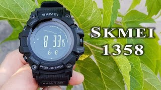 Skmei 1358 full review 141 barometeraltimetercompassthermometerpedometer watch [upl. by Burnie]