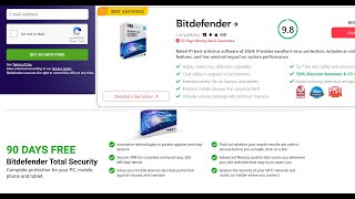 Get Bitdefender Antivirus Total Security 90 Days Free Trial 2024 Unlimited [upl. by Etteniuqna]