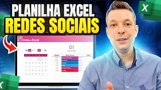 Planilha de Calendário de Posts de Redes Sociais Excel [upl. by Leunammi]