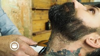 Medium To Short Length Beard Trim  Carlos Costa [upl. by Rramo991]