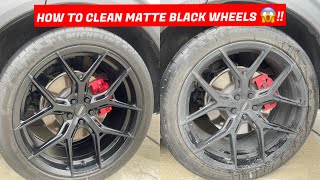 How To Clean MATTE BLACK Wheels [upl. by Ailito]