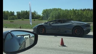 570 HP Ferrari 458 Spider vs 610 HP Lamborghini Huracán Spyder LP6104 4k [upl. by Misha]