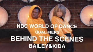 baileyampkida  behind the scenes  NBC world of dance qualifiers [upl. by Inalan]