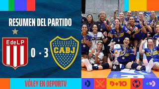 Estudiantes LP 03 Boca Juniors  RESUMEN  FINAL Juego 3  División de Honor Femenina de Vóley 2023 [upl. by Gilleod]