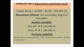 Curs gratuit de Contabilitate  Aplicatie Constituirea Capitalului Social [upl. by Studley]