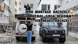 Professionelle Montage Dachzelt Kemal Goga bekommt ein neues Dachzelt [upl. by Tiffa]