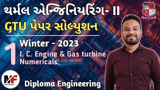 GTU Paper Solution  Winter 2023  Thermal EngineeringII Part1  I C Engine amp Gas turbine [upl. by Cates728]