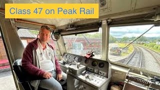 Class 47 cab ride Matlock Riverside to Rowsley South Peak Rail visit part 2 [upl. by Enelehcim]