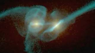 Computer Simulation of Colliding Galaxies [upl. by Yggam]