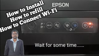 Printer Epson L4150 Installation  How to refill the Epson L4150 Printer  🖨  How to connect WiFi [upl. by Nema]