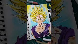 Drawing epic Gohan ssj2 moment🔥 shorts [upl. by Oek]