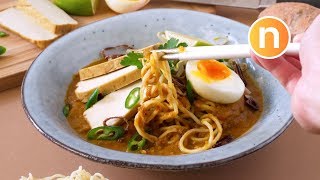 Mee Rebus  Noodles in Sweet Potato Sauce  Mi Kuah Nyonya Cooking [upl. by Rennerb]