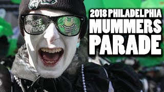 The 2018 Philadelphia Mummers Parade Wenches Comics and String Bands [upl. by Ekoorb]