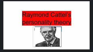 Personality Theory Raymond Cattell [upl. by Michelina871]