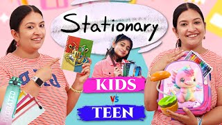 Stationery Shopping Ideas  Teen Vs Kids  CookWithNisha [upl. by Eelyma812]