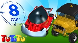 TuTiTu Compilation  Vehicles Toys for Children  Race Cars Jeep and Childrens Scooter [upl. by Delwin]