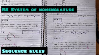 RS system Of Nomenclature Of Optical IsomerSequence rulesSteriochemistry [upl. by Neelrak557]