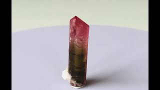 Double terminated polychrome Tourmaline crystal 1 [upl. by Simaj3]