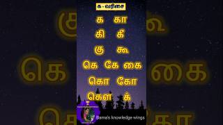 க வரிசை எழுத்துகள்  தமிழ் bamasknowledgewings tamil bamasknowledgewings3563 [upl. by Epilef]