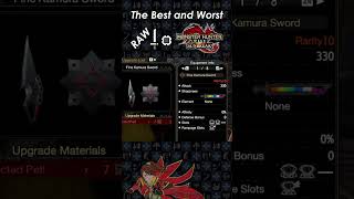 Best amp Worst RAW Sword amp Shield mhrise sunbreak sns monsterhunter swordandshield shorts [upl. by Neffirg]