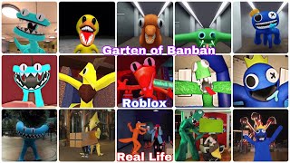 Real Life Rainbow Friends 2 vs Garten Of Banban Rainbow Friends vs Roblox Rainbow Friends Jumpscars [upl. by September]