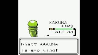 Shiny Beedrill evolution from Kakuna  Pokémon Crystal [upl. by Helbonna]