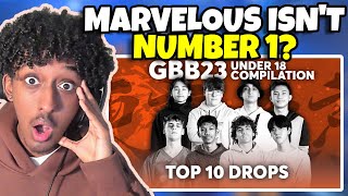 Yolow Reacts  TOP 10 DROPS 😰 U18  GRAND BEATBOX BATTLE 2023 WORLD LEAGUE [upl. by Gnirol]