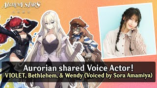 Alchemy Stars Aurorian shared Voice Actor  VIOLET Bethlehem amp Wendy voiced by Sora Amamiya [upl. by Aenal]