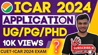 ICAR APPLICATION FORM 2024👀 • ICAR 2024 ONLINE FORM APPLY DATE • ICAR 2024 LATEST UPDATE UGPGPHD [upl. by Je]