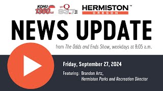 Hermiston Parks amp Recreation Director Brandon Artz on KOHU 1360 AM September 27 2024 [upl. by Esiocnarf824]