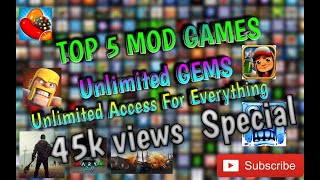 MOD GAME Best 5 Mod Apk Games For Android 2021 Super Mod Games  Part 1 Install And Enjoy [upl. by Aisatsan100]