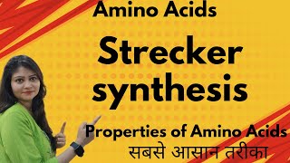 Strecker Synthesis  Preparation Of Amino Acids  Class 12  Amino Acids  Biomolecules 😱😱🔥🔥 [upl. by Fortune]