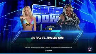 WWE SMACKDOWN Sol Ruca vs Awesome Kong [upl. by Carrol73]