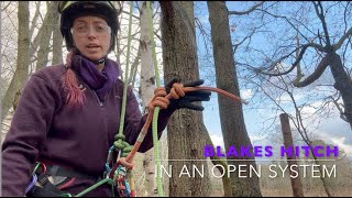 How to tie a Blakes Hitch in a closed and open climbing system [upl. by Archambault685]