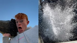 Rock Splashes at Whitehead [upl. by Anawit134]