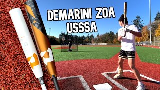 2022 DeMarini ZOA vs DeMarini CF  USSSA Baseball Bat Review [upl. by Anauj95]