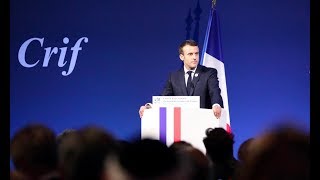 Discours du Président Emmanuel Macron au CRIF [upl. by Gomar]