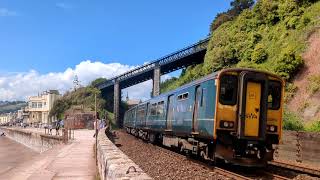 Teignmouth Beach 11 06 22 Lots of trains [upl. by Yenffit755]