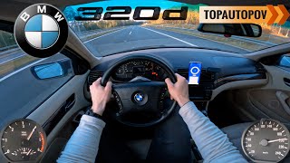 BMW 320d E46 110kW 98 4K60 TEST DRIVE POV – Sound Slides Acceleration [upl. by Letreece]