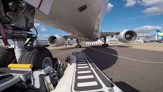 Ramp Life EuroAtlantic B777 pushback HD 2 July 2017 [upl. by Roskes]