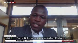 Botswana Elections  Duma Boko to be inaugurated on Friday [upl. by Xuaeb]