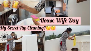 House wife Day 🤩How to clean Hard water mark in Tap Cleaning Day of Wednesday 🤩 [upl. by Rodman]