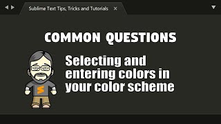 CQ28 The many ways to specify colors in your color scheme [upl. by Broddy]